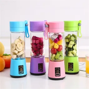 Mixer 400ML Extracteurs Fruits-Lait- Centrifugeuse Électrique Juicer Blender USB Mini Milkshake